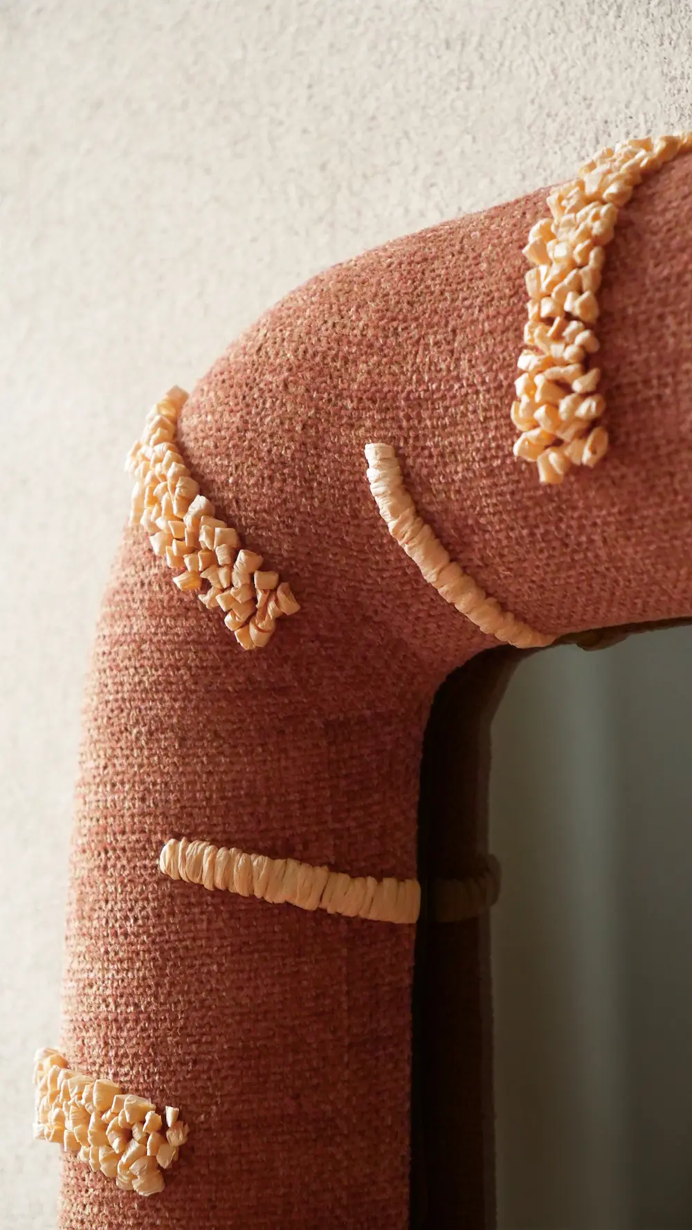 Custom Art Mirror with hand embroidery