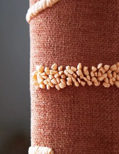 Red art mirror by Hugo Falaise