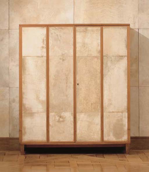 Art deco furniture with parchment and wood