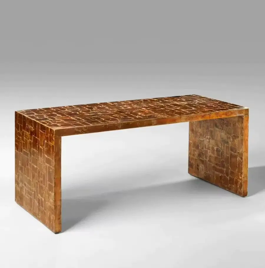 Low table art deco style by Jean Michel Frank with mica finish