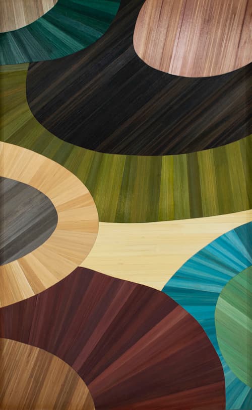 Straw Marquetry finish for furniture, wall panels and millwork by French master artisan