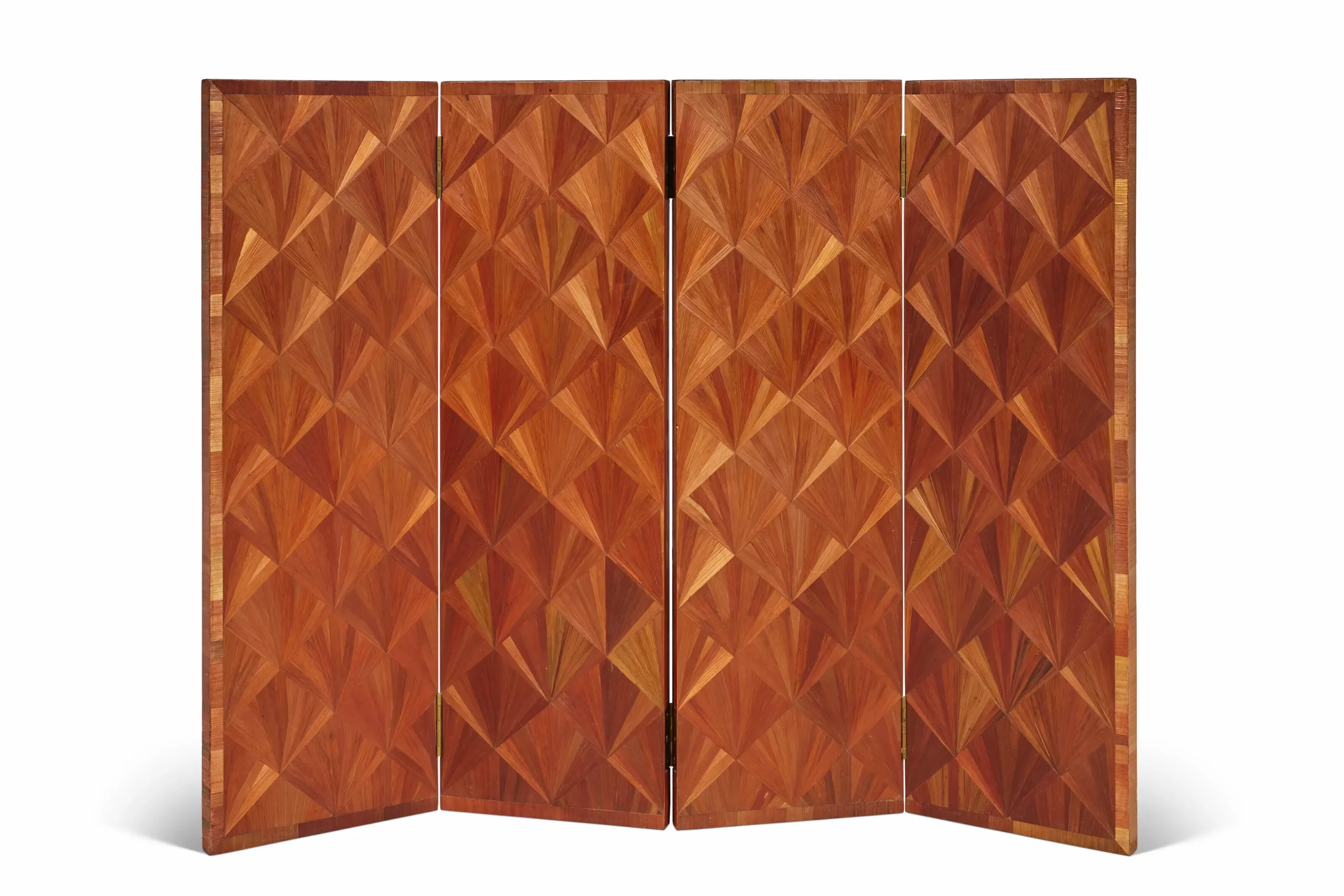 Straw marquetry panel screen by Jean Michel Frank 